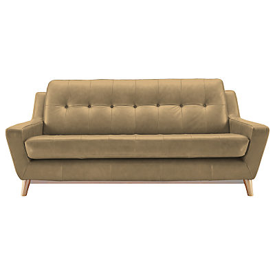 G Plan Vintage The Fifty Three Leather Large 3 Seater Sofa Capri Leather Olive